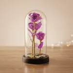 Cúpula con Trío de Rosas Tornasol Holográficas - Imagen 2