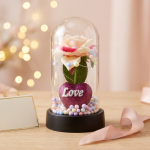 Cúpula "Amor Eterno" Rosa Pastel & Corazón LED - Imagen 4