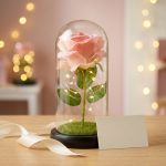 Cúpula de Rosa Eterna Rosada con Luz LED - Imagen 4